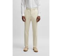 BOSS Pantalon habillé en laine vierge mélangée à motif - Style H-Genius-252, 50540713 Blanc 102