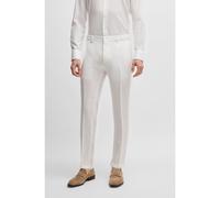 BOSS Pantalon habillé en toile de lin - Style C-Genius-DTL-252, 50540518 Blanc 48