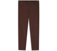 BOSS Pantalon Modern en twill de coton stretch - Style H-Kane1, 50555161 Marron foncé 40/34