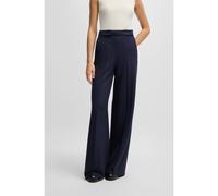 BOSS Pantalon large à taille boutonnée - Style Tupita, 50531846 Bleu foncé 42