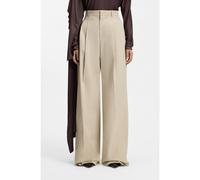 BOSS Pantalon large en coton stretch - Style TANIADA1_FS_C, 50562633 Beige clair 44