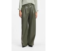 BOSS Pantalon large en similicuir - Style Tiana4-M, 50564757 Vert sombre 46
