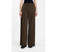 BOSS Pantalon large en tissu stretch plissé sur le devant - Style Tiana4_IN, 50575945 Marron 34
