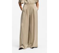 BOSS Pantalon large Regular à plis creux - Style C_Terini, 50564276 Beige clair 36