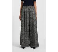 BOSS Pantalon large Regular en tweed à chevrons - Style Tetosa2, 50548286 Gris à motif 44