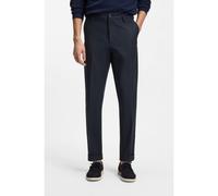BOSS Pantalon Modern en twill de coton mélangé facile à repasser - Style C-Kane1-BL-FTU, 50553829 Bleu foncé 35/34