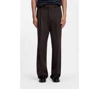 BOSS Pantalon Oversize en coton stretch avec double plis - Style C-Pat-BB-DPL-262, 50561918 Marron foncé 56