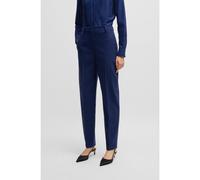BOSS Pantalon Regular à la coupe fuselée en tissu stretch - Style Tabitha_Long, 50524037 Bleu foncé 44
