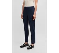 BOSS Pantalon Regular avec plis sur le devant - Style Tiluna_sidezip6, 50535203 Bleu foncé 44
