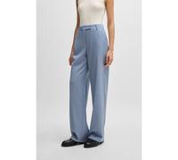 BOSS Pantalon Regular en laine vierge à carreaux - Style Tilda6, 50534529 bleu clair 40