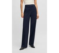 BOSS Pantalon Regular en laine vierge à micro carreaux - Style Tilda6, 50540629 Bleu foncé 40