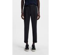 BOSS Pantalon Regular en laine vierge déperlante - Style L-Peet-Pleat-241, 50545399 Bleu foncé 48