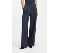 BOSS Pantalon Regular Fit en laine vierge - Style Tiana4, 50554965 Bleu foncé 42
