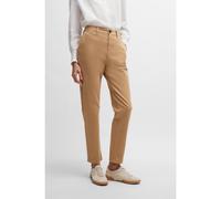 BOSS Pantalon Regular Fit en satin de coton stretch - Style C_Tachini2-D, 50508675 Beige 46