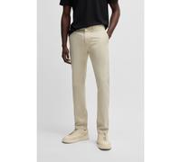 BOSS Pantalon Regular Fit en satin de coton stretch - Style Chino-Regular-1, 50534378 Beige clair 32/30