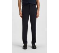 BOSS Pantalon Regular Fit en tissu stretch à micro motif - Style H-Leon-MM-C-224, 50481431 Bleu foncé 50