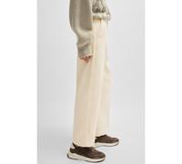 BOSS Pantalon Relaxed à taille haute en velours côtelé - Style Tatepa, 50528588 Naturel 46