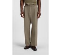 BOSS Pantalon Relaxed avec double pli - Style C-Pat-DPL-BB-254, 50551532 Brun chiné 44