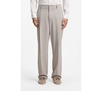 BOSS Pantalon Relaxed en laine vierge à motif - Style P-Pat-PL-CW-263F, 50564667 Beige clair 54