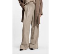 BOSS Pantalon Relaxed en laine vierge - Style Taniada, 50550804 Beige clair 44