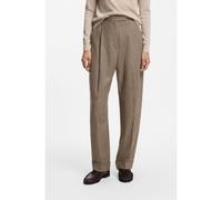 BOSS Pantalon Relaxed en tissu stretch texturé - Style Tornara, 50568195 Marron à motif 42
