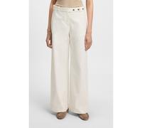 BOSS Pantalon Relaxed en toile de coton - Style Tiana8, 50543286 Blanc 36