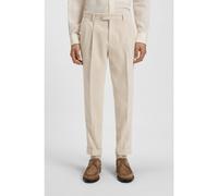BOSS Pantalon Relaxed en velours côtelé de coton et alpaga - Style L-Peet-Pleat-241, 50549641 Beige clair 46