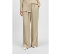 BOSS Pantalon Relaxed très long en satin - Style Tavati, 50541835 Beige clair 42