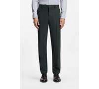 BOSS Pantalon Slim en laine stretch à micro motif - Style H-Genius-253, 50564107 Vert 106