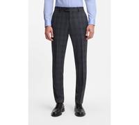 BOSS Pantalon Slim en laine vierge à carreaux BECKHAM x BOSS - Style DB-SUIT-Trous-252_DB, 50557923 Gris à motif 58