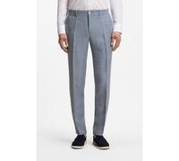 BOSS Pantalon Slim en lin à motif - Style C-Genius-262, 50561896 bleu clair 94