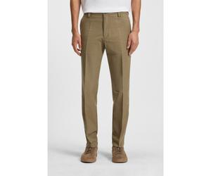 BOSS Pantalon Straight en twill de coton mélangé - Style C-Kent, 50551426 Brun chiné 34/32