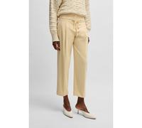 BOSS Pantalon Tapered en coton stretch brossé - Style Takane1-W, 50537583 Beige clair 36