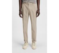 BOSS Pantalon Tapered en laine vierge à micro motif - Style C-Perin-DPL-TU-253, 50545822 Beige clair 46