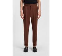 BOSS Pantalon Tapered en laine vierge à micro motif - Style C-Perin-DPL-TU-253, 50545822 Marron 102