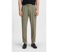BOSS Pantalon Tapered en laine vierge à micro motif - Style C-Perin-DPL-TU-253, 50545822 Vert 102