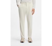 BOSS Pantalon Tapered en velours côtelé de coton stretch - Style C-Perin-PL-253, 50551574 Blanc 54