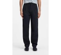 BOSS Pantalon Traveller en popeline de coton stretch - Style Chino_ST_Pleated_1, 50567107 Bleu foncé 32/32