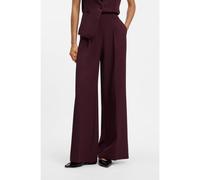 BOSS Pantalon Wide en crêpe stretch avec pli sur le devant - Style C_Tiwi2, 50580299 Rouge sombre 34