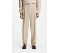 BOSS Pantalons coupe oversize en twill drapé - Style C-Pat-BB-DPL-262, 50561961 Beige clair 46