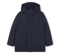 Boss - Parka Longue À Capuche - Bleu Cargo - Garçon - 16 Ans