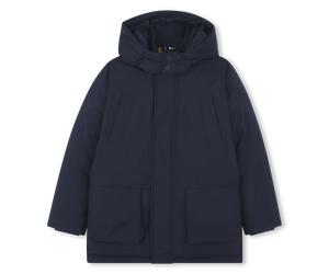 Boss - Parka Longue À Capuche - Bleu Cargo - Garçon - 6 Ans