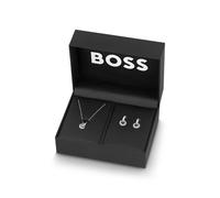 BOSS Parure collier et boucles d’oreilles avec boîte cadeau - Style LIVE PRECIOUS GIFTSET, HB1570198 Couleur argentée pcs.