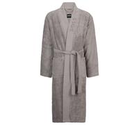 BOSS Peignoir en coton à longues fibres avec revers à logo - Style PLAIN ConcrNH XXL, KIM-PLAIN Gris XL