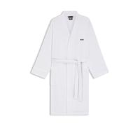 BOSS Peignoir en coton avec ceinture à rayures emblématiques - Style BLINEA White Bath robe XL, KIM-BLINEA Blanc S