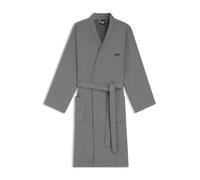 BOSS Peignoir en coton avec ceinture à rayures emblématiques - Style BLINEA White Bath robe XL, KIM-BLINEA Gris S