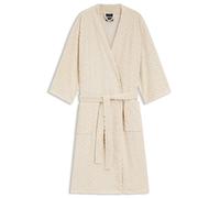 BOSS Peignoir en coton mélangé à motif monogramme en relief - Style FRONTROW Woman bathrobe L, KIM-FRONTROW Beige clair L