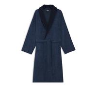 BOSS Peignoir en velours de coton à monogramme Double B - Style DOUBLEB Steel Bath robe L, KIM-DOUBLEB Bleu foncé XXL