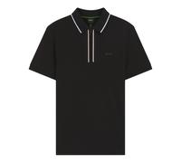 Boss - Polo en coton zippé - Homme - Tops - Noir - Taille: 2XL