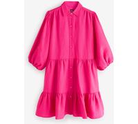 BOSS Pink Disenna Linen Blend Shirt Dress Pink 44